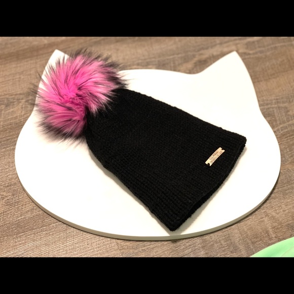 Handmade Neon Pom Pom winter beanie. Cat lady ‘Probably contains cat hair’ hat. - Picture 6 of 6